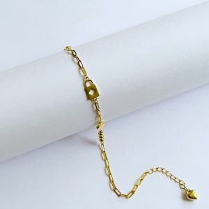 Pulsera Candado Dorada