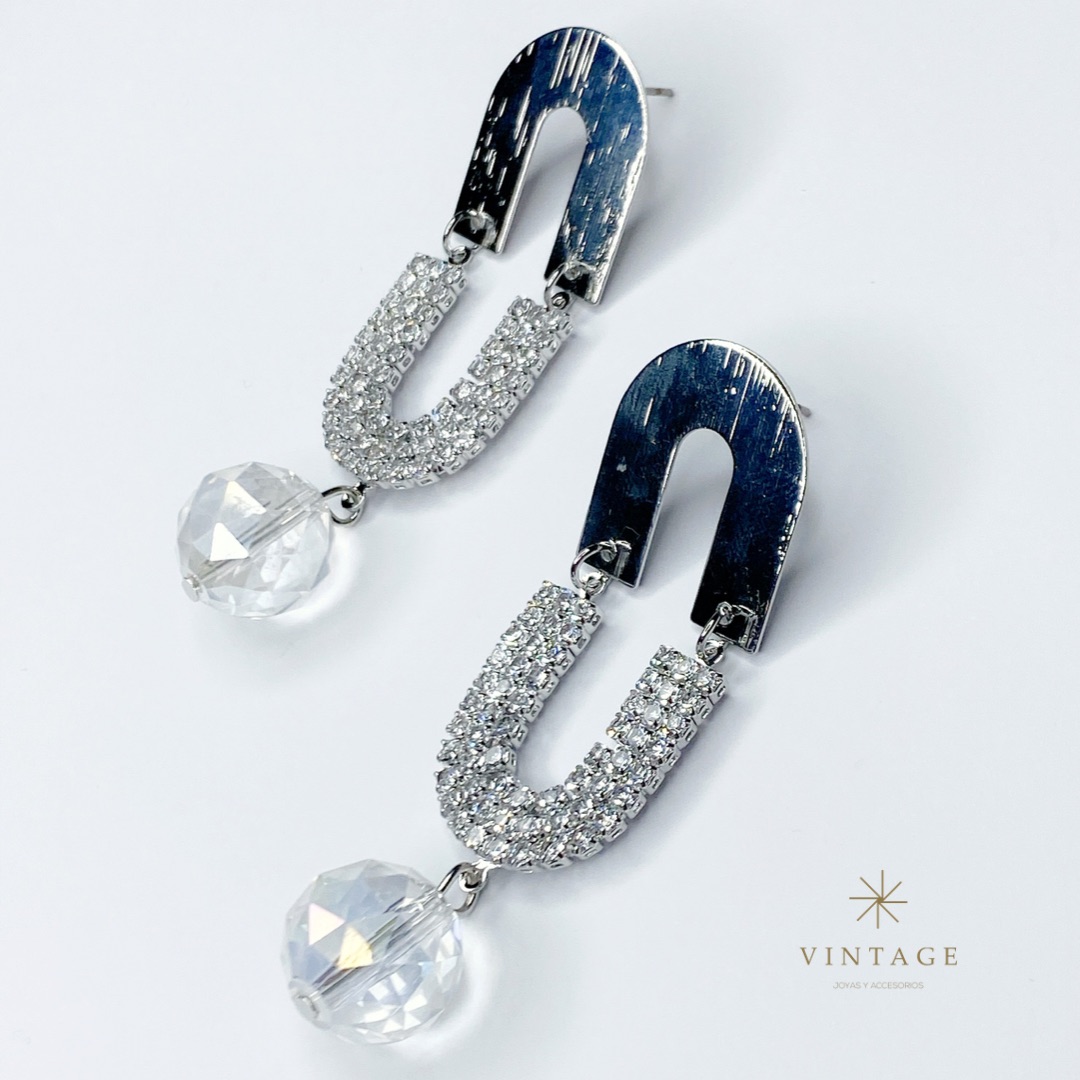 Aretes Doble Diamantes