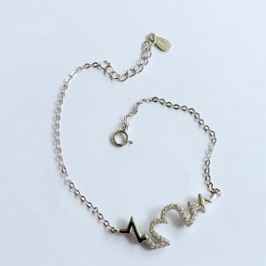 Pulsera Plata Electrocardiograma