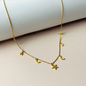 Cadena Acero Estrella Luna