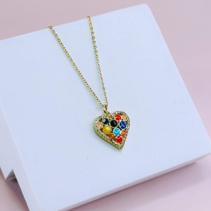Cadena Corazón Colores