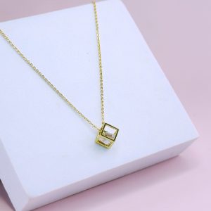 Cadena Cubo Cristal