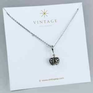Cadena Plata Corazón Cofre Árbol Vida Dorado