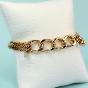 Pulsera Eslabón Ancho Cadena Mix