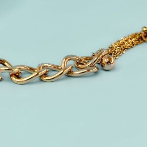 Pulsera Eslabón Ancho Cadena Mix - Imagen 3