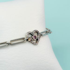 Pulsera Plata - Eslabón Te amo Mamá