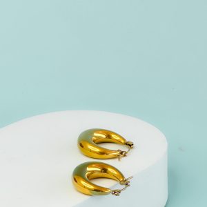 Argollas Acero Moon Medium