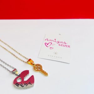 Cadenas Para Mejores Amigos Corazón y Llave