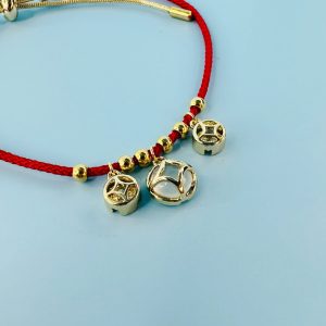 Pulsera Roja Piedra Blanca