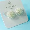 Aretes Dupe Trebol White Heart 1.5 cm - Imagen 3