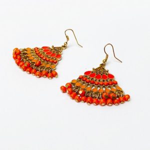 Aretes Orange Mandala