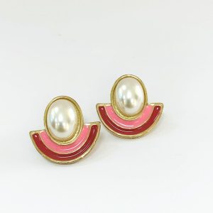 Aretes Perla Rosa