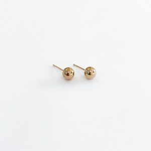 Aretes Rose Gold Bola Pequeño