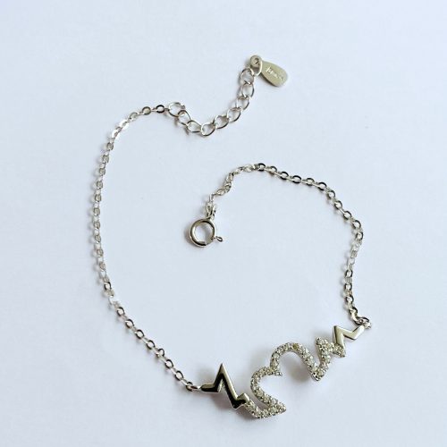 Pulsera Plata Electrocardiograma