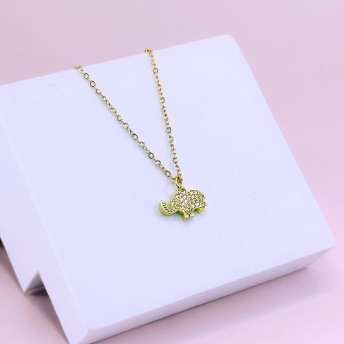 Cadena Elefantito Circon $18