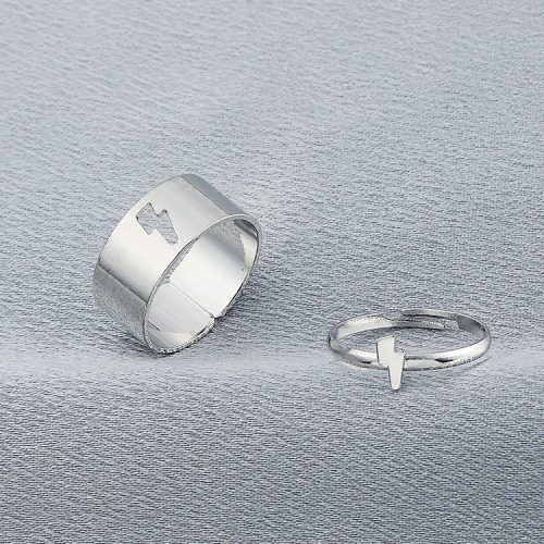 Anillo Plateado Rayo