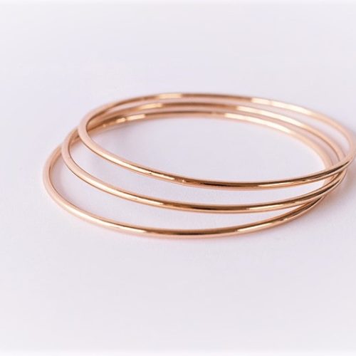 Pulsera Acero Doradas Triple