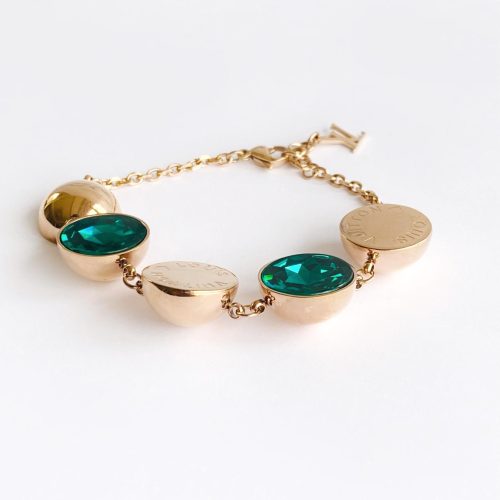 Pulsera Acero Brillantes Esmeralda
